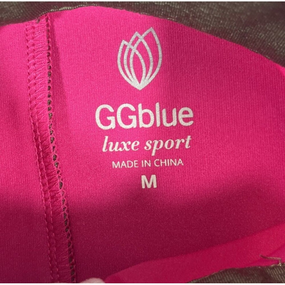 GGblue Womens Medium Pink Luxe Sport Quarter‎ 1/4 Zip Polo Tank Top - Picture 3 of 6